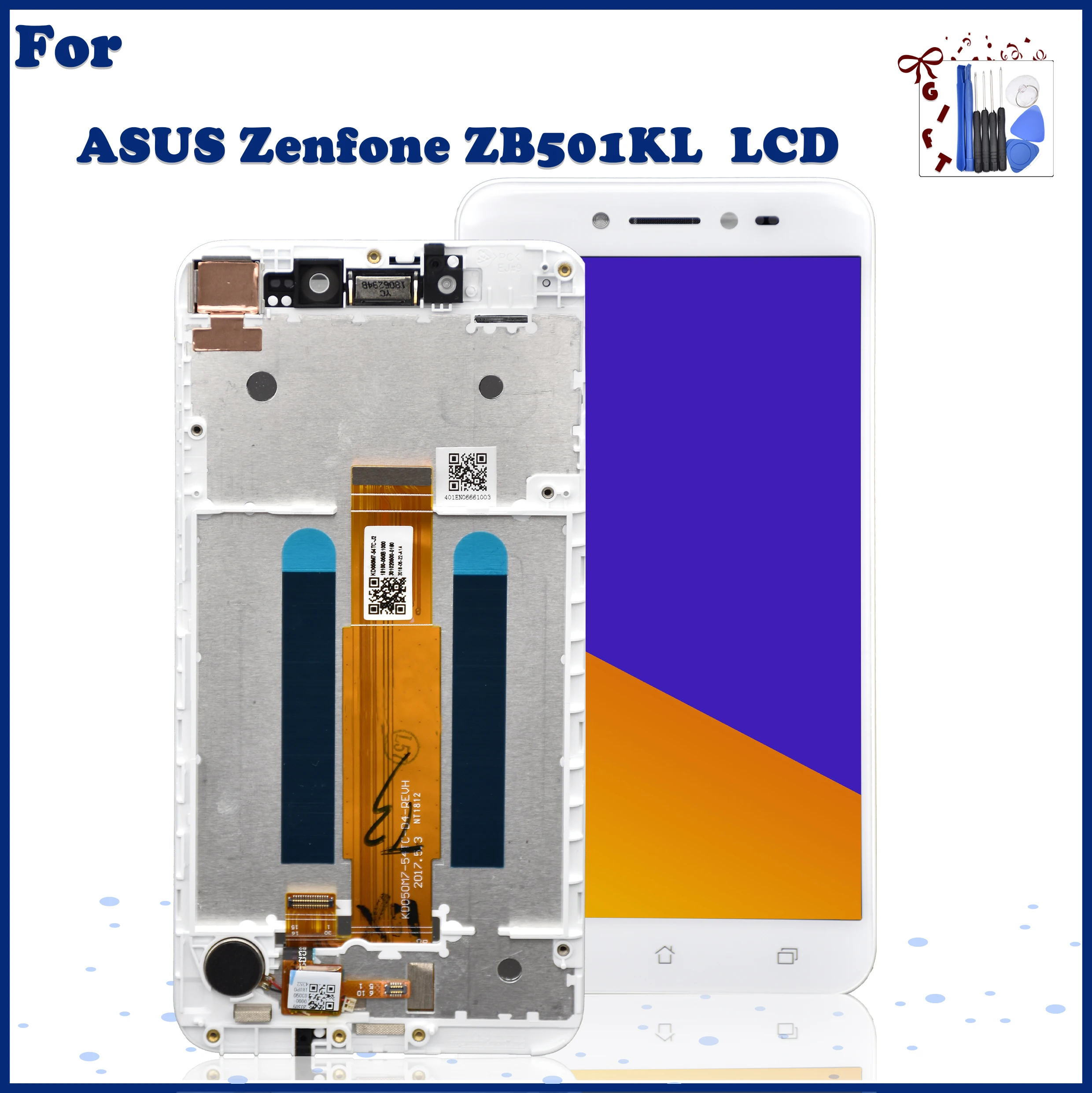 Оригинал За Asus Zenfone ZB501KL LCD дисплей С Сензорен Екран Дигитайзер В Събирането На Asus ZB501KL X00FD A007 LCD Дисплей + Смяна на рамката