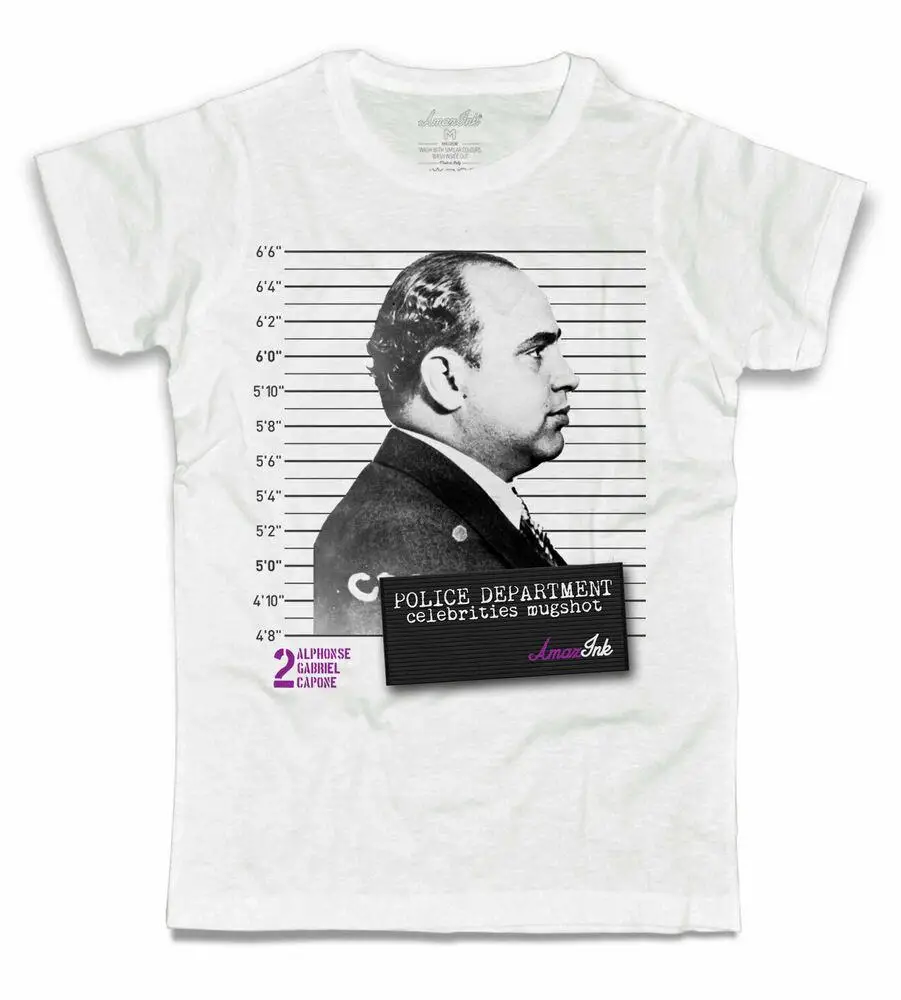 Тениска Бял Мъж С Участието на Ал Капоне, Снимка на известни Личности, Снимка, Изображение амазонка