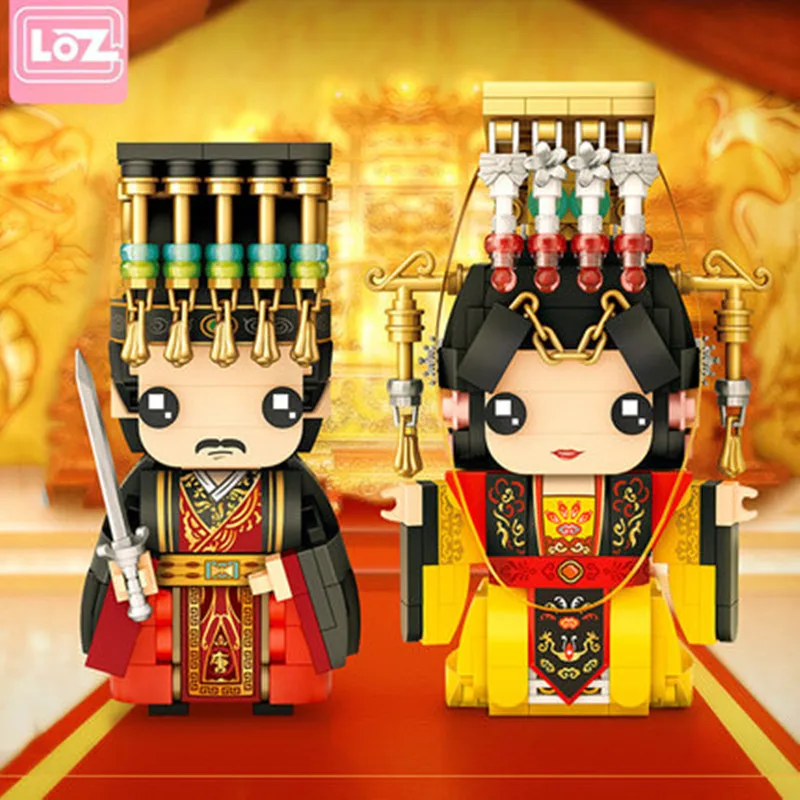 LOZ Mini Blocks Тухлена Играчка известният Китайски император Кукла Герой Фигурки на Героите Строителна Сглобяване на Играчката Тухли Образователни 1340
