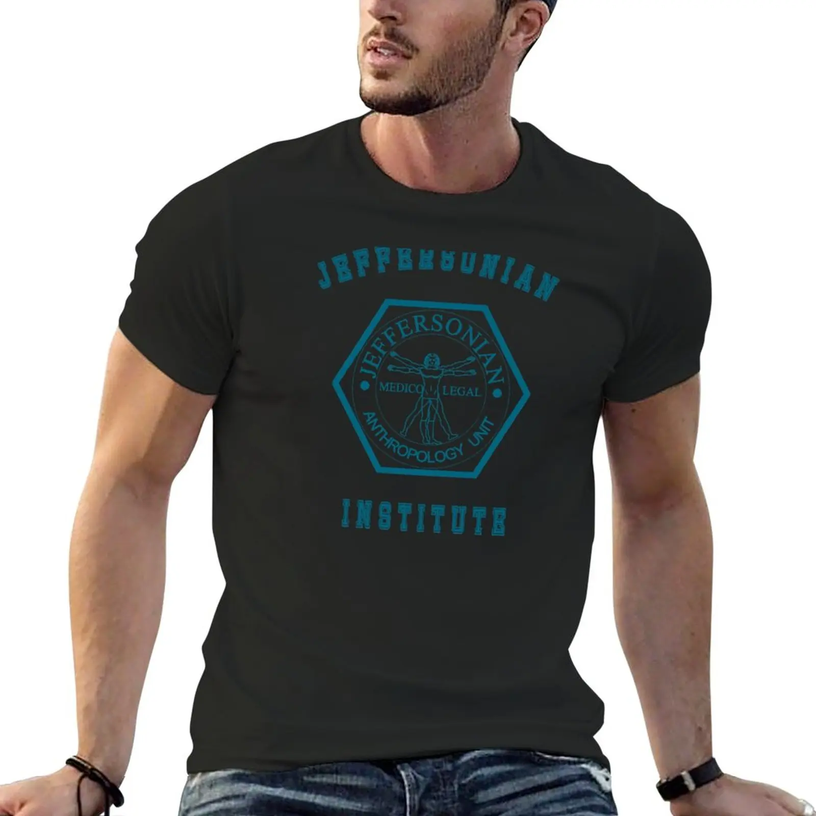 Тениска BONES - Jeffersonian Institute, University Look, обикновена тениска мъжка тениска