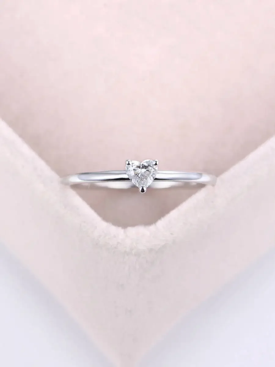 Ново прост пръстен за любов Wish, персонални студентско пръстен във формата на сърце в Корея, директни продажби от производител, доставка едно копие