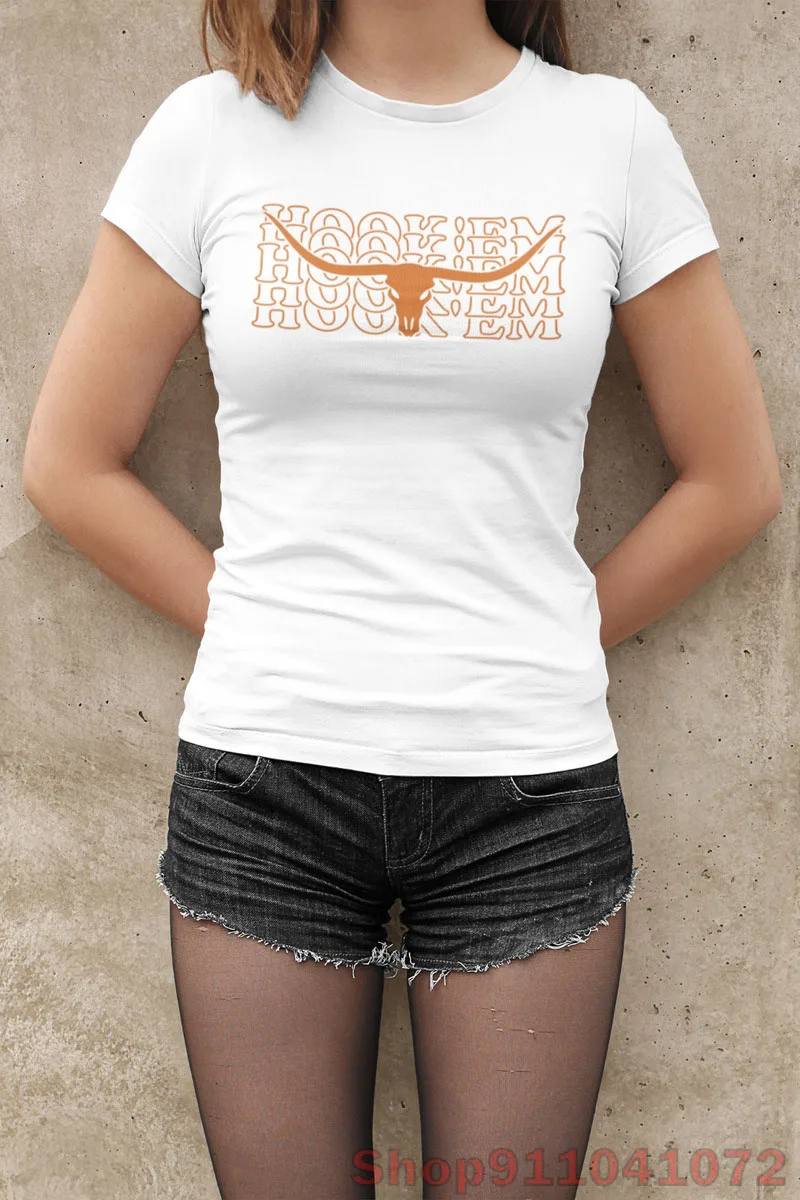 Тениска Longhorns Love Longhorns Графична тениска Texas Тениска Подарък колеж 100% памук Мъжка тениска Дамска тениска