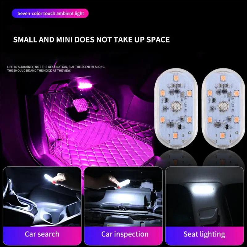 Led Usb Led нощна светлина Mini Touch Light 5v Авто Вратата Фенер На Покрива Разнообразни Портативни Автомобилни Аксесоари Декоративна Лампа Car Light