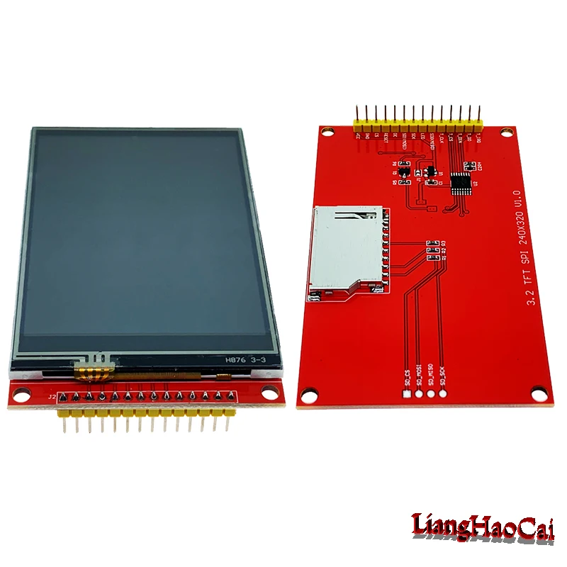 3.2-инчов TFT LCD екран SPI Модул 14P Тъчпад 320 * 240 RGB SPI 4-проводный Широк ъгъл на видимост ILI9341 18 пин 0.8 мм