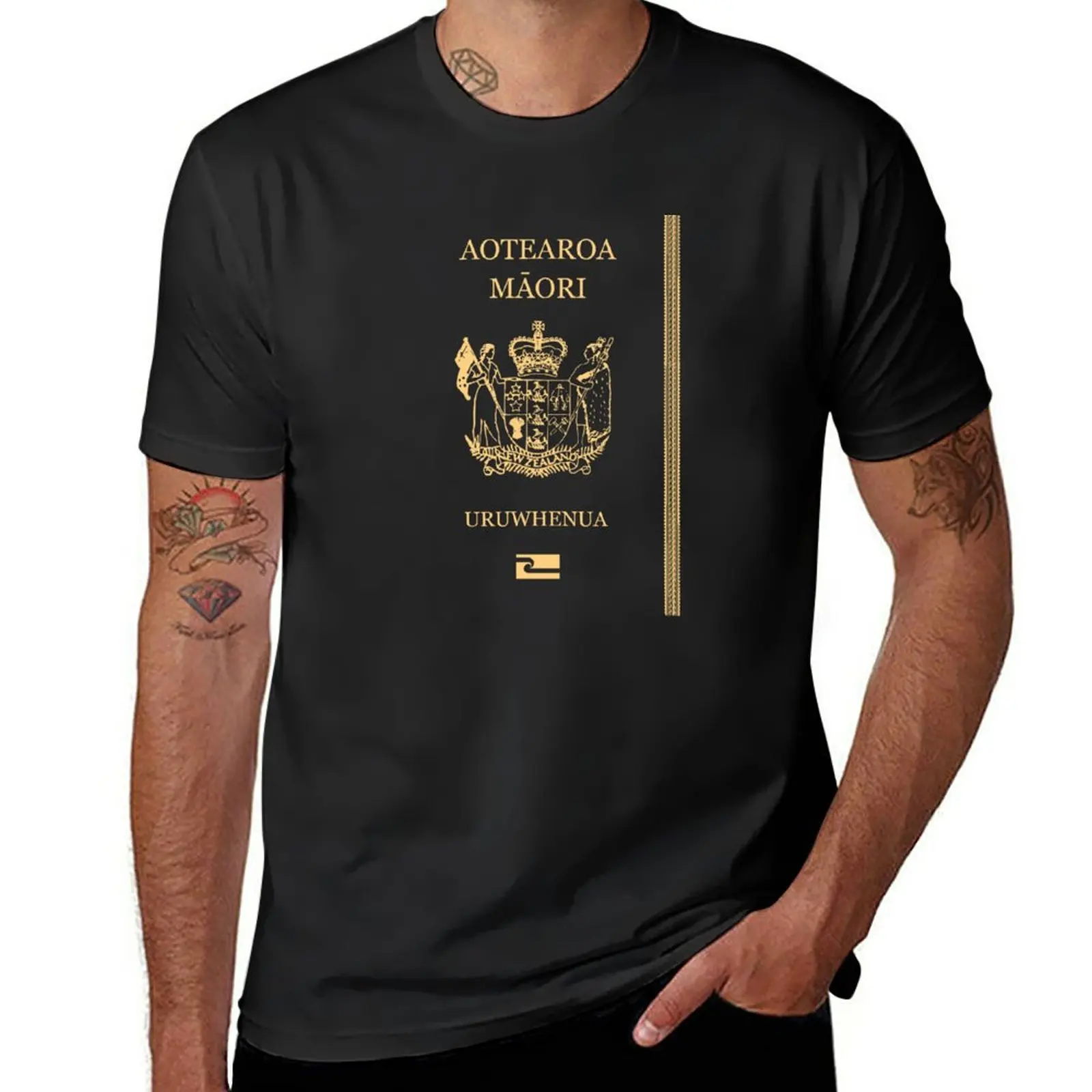 Тениска с паспорт на Нов маорите от Нова Зеландия, риза с домашен любимец принтом за момчета, забавни тениски, потници в големи размери, черни тениски, мъжки тениски