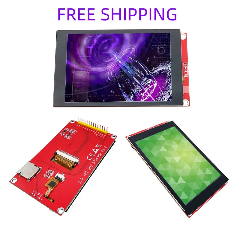 Безплатна доставка!3,5-инчов IPS TFT LCD Модул Със Сериен Порт SPI С ILI9486 ILI9488 с капацитивен Сензорен Екран RGB320 * 480
