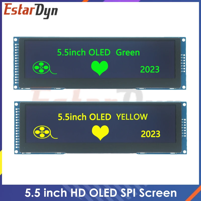 5.5-инчов OLED-Дисплей LCD Модул 256x64 който има SSD1322 Интерфейс SPI/8-Битов Паралелен Порт Зелен Шрифт За Arduino