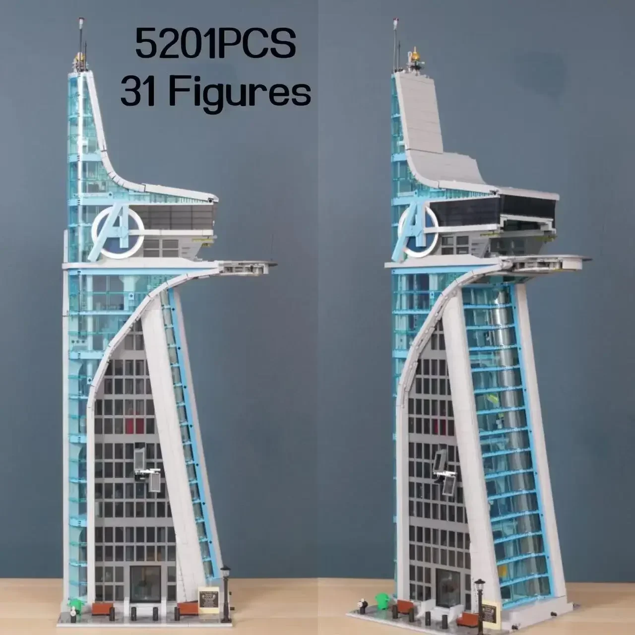 5201ШТ 76269 Модулен модел бойна кула, градивен елемент, монтаж на тухли, Класическа архитектура на кулата, Играчки за момчета, Коледни подаръци