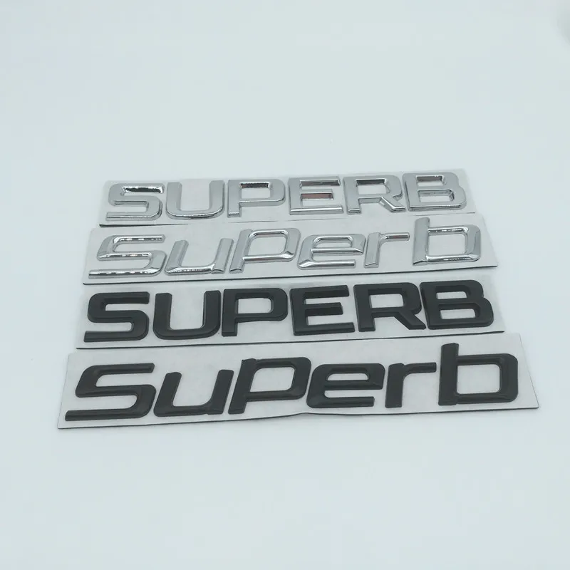 1бр 3D метална Емблема на SUPERB кола, Странично крило, заден опашка, икона на багажника, Стикер, Стикер за полагане на авто аксесоари