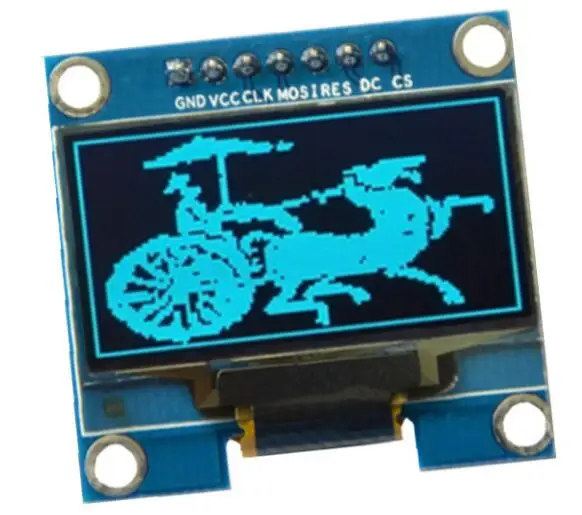 1,3-инчов OLED-модул 128x64 син цвят с дисплей, който поддържа интерфейс SPI IIC, 7-пинов