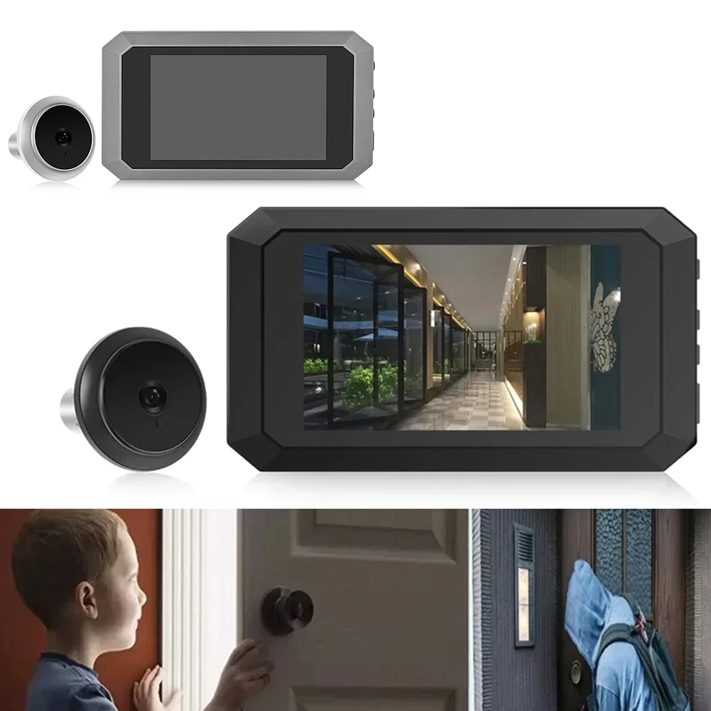 Цифров електронен визьор Magic Eye с 3,97-инчов LCD екран за преглед на врати за сигурност, вградена литиева батерия с капацитет 1400 mah, камера 1080P
