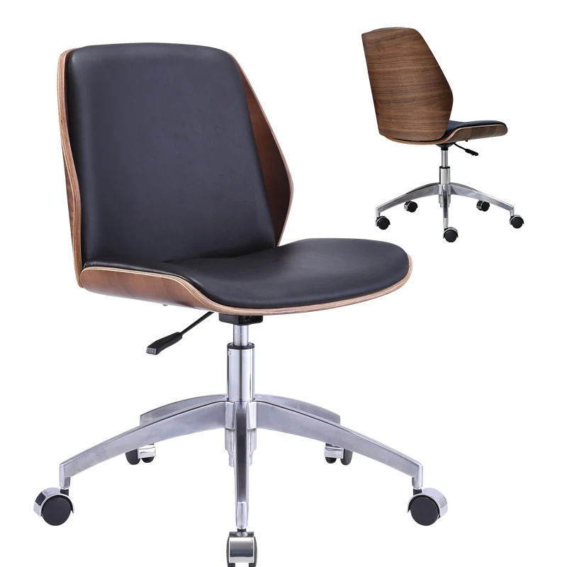 JA114, модерна 200-килограммовая завъртане на дървени фанерная кожени мебели за конферентна зала и офис за посетители и стол