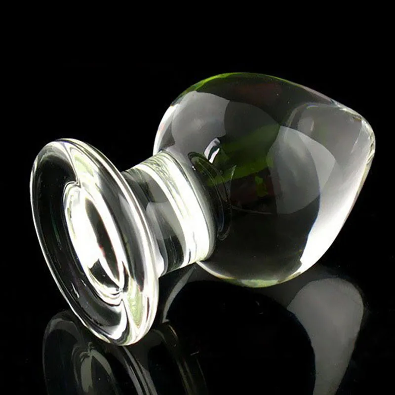 Диаметър: 55 мм прозрачни стъклени анални топчета, анални тапи, удължител, голяма анален накрайник, стимулант точка G, анален накрайник, секс-играчки, продукти
