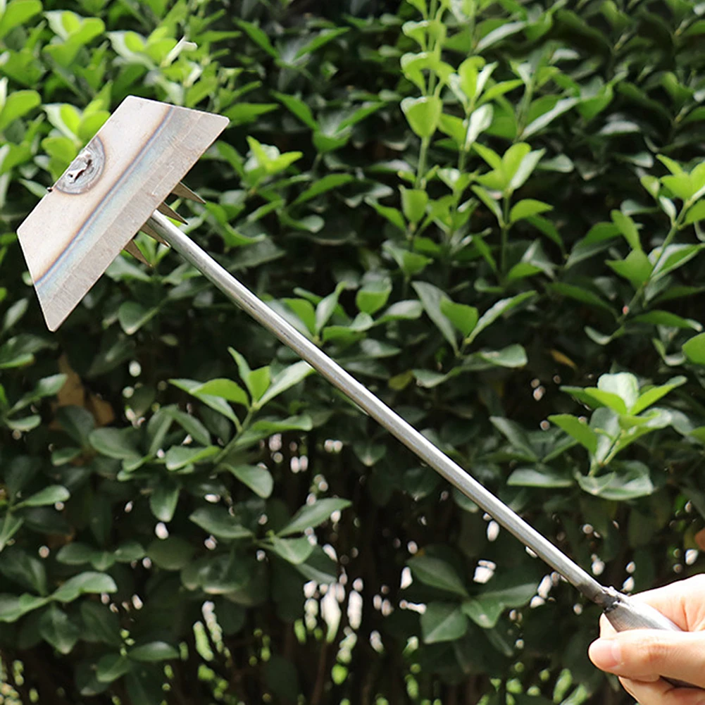 Ръчен Инструмент за отстраняване на плевели Многофункционален Инструмент за премахване на корените на тревата С дълга дръжка за Земеделски Наклона с Двойна употреба Градински Инструменти