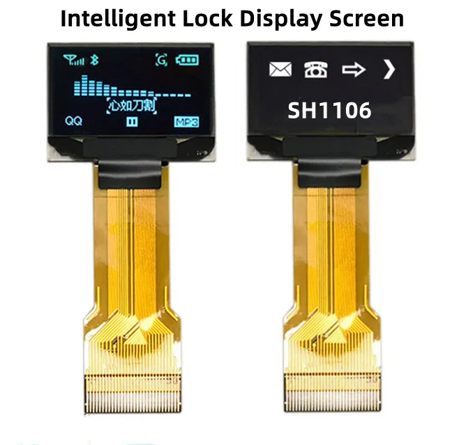 0,96-инчов 30PIN I2C, SPI Син/Бял OLED Екран SH1106 Drive IC 8-битов Паралелен интерфейс 128 * 64 Smart Screen Locks