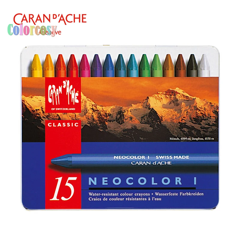 Водоустойчив восъчен пастел Caran D ' Ache Neocolor I, лидице скоростна 10/15/30/40 цветове, които придават на Вашите творби яркост