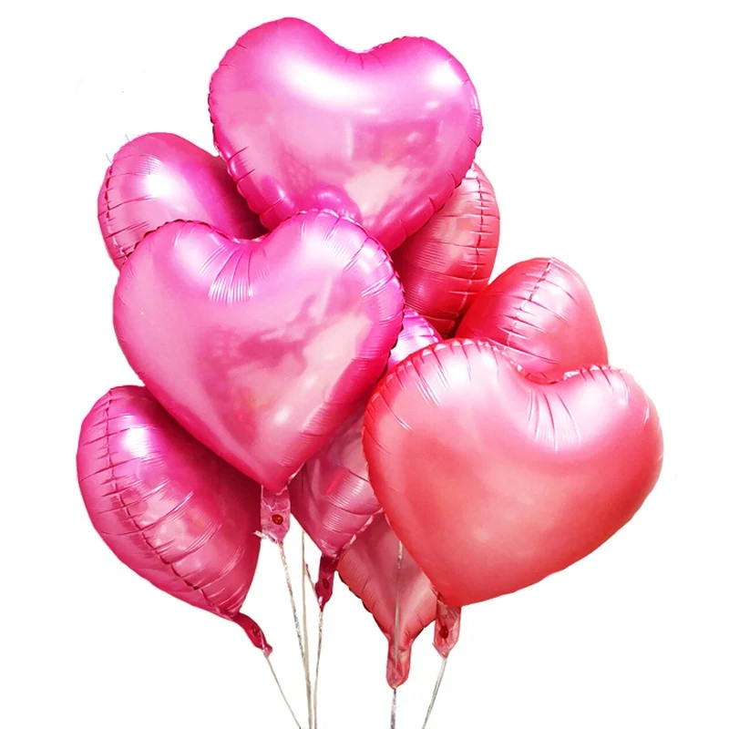 Аксесоари за детската душа с балони, рожден Ден, Сватба бижута, надуваеми Гелиевые бутилки, 18-цолови балони от фолио със сърца от розово злато