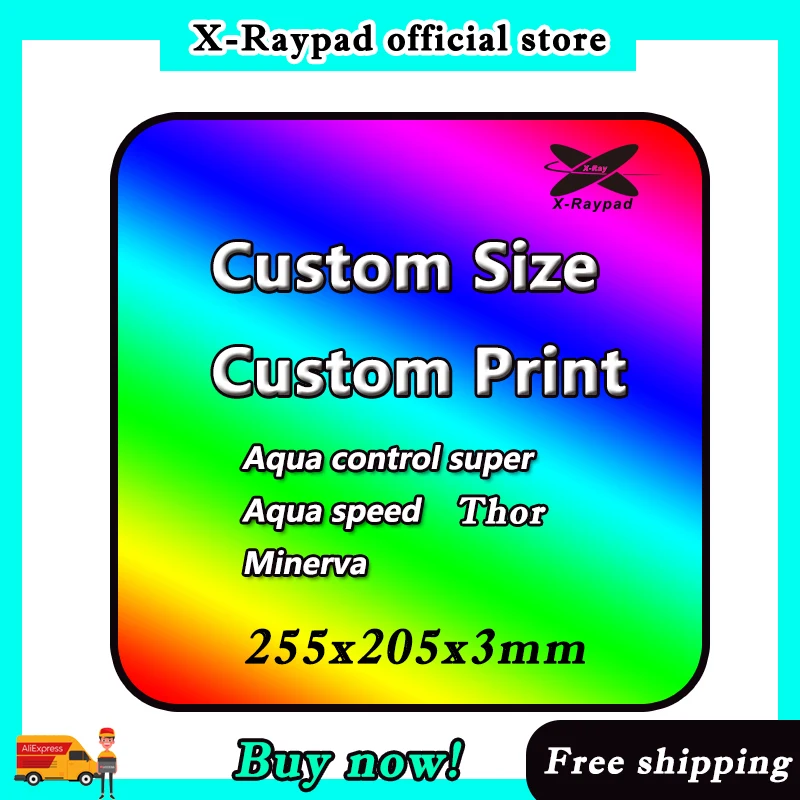 Потребителски подложки за мишки xraypad aqua control super / Thor/ Aqua speed / Minerva 255x205x3 мм X-raypad Gaming със свободен прошитым ръба