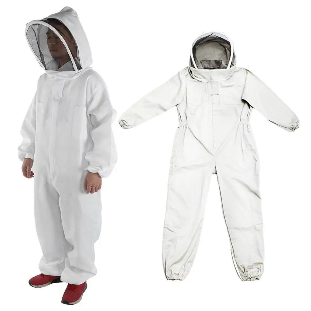Костюм за защита пчелар, костюм за пчеларството, палто за пчеларя, L-2XL, бял