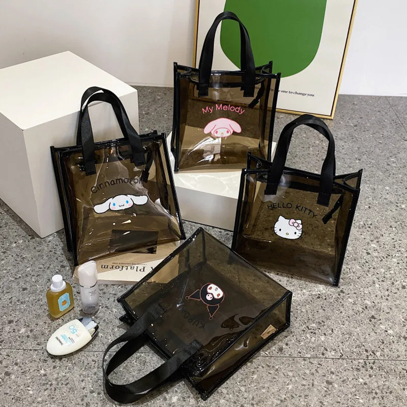 Чанта Sanrio hello kitty, чанта за пране от PVC, косметичка за съхранение с анимационни герои Melody cinnamon Girl, чанта за обяд, чанта през рамо kuromi, чанта през рамо,