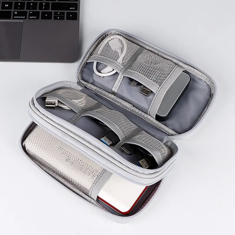 Чанта за съхранение на преносими цифрови продукти за пътуване, органайзер за USB кабел за пренос на данни, чанта за кабел, слушалки, чанта за зареждане, ковчег за съкровище