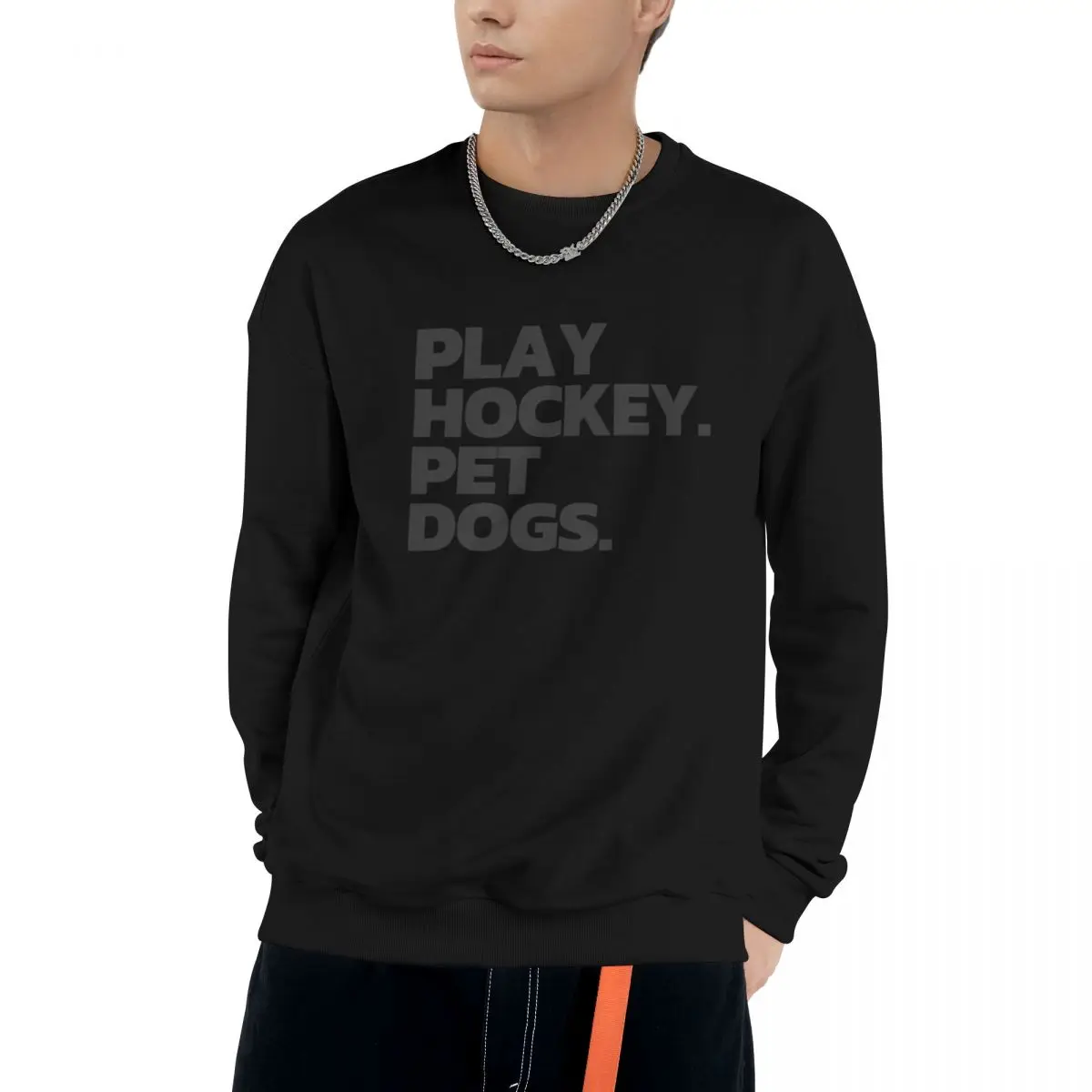 Играйте хокей на лед. Обичам кучета. Качулки есенното яке за мъже корейски дрехи, Дамски блузи, мъжки 2023