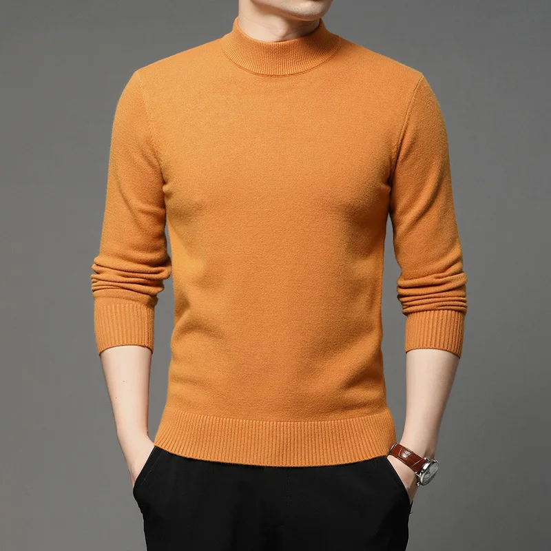 Нова Зимна Есен мъжка риза с дълги ръкави, мъжка мода, есен Дебели топли дрехи, Поло, обикновен пуловер, пуловер