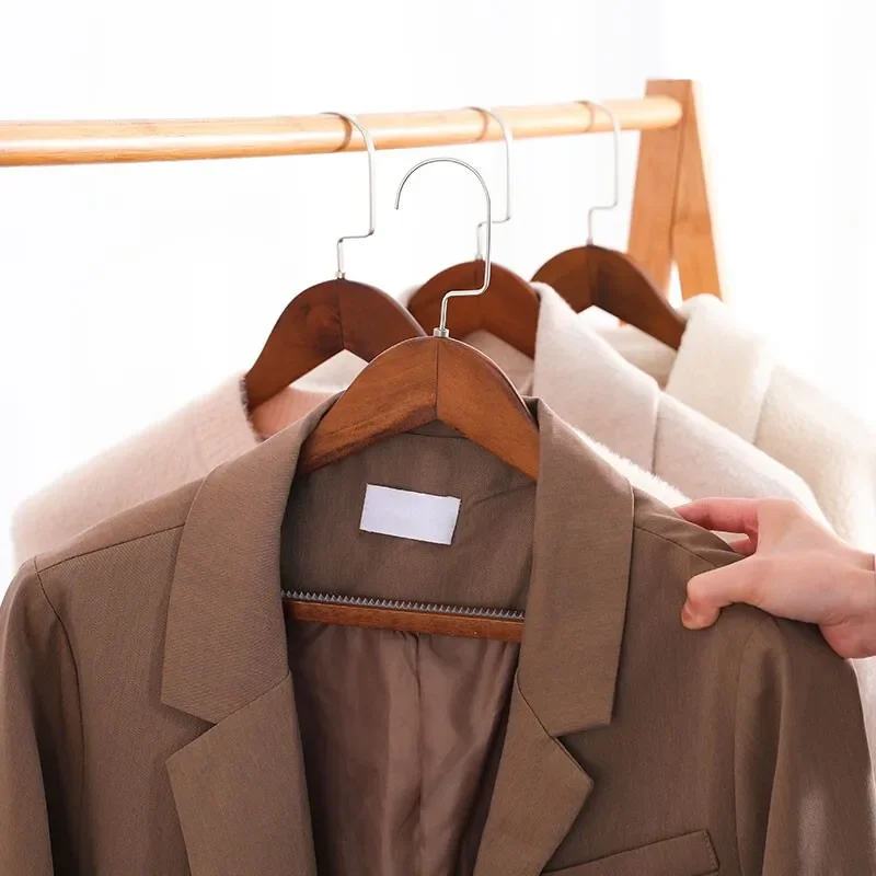 Закачалка за дрехи в гардероба, органайзер за костюми Roupa, Наплечный шкаф от дърво, широко луксозно палто, 5 бр.