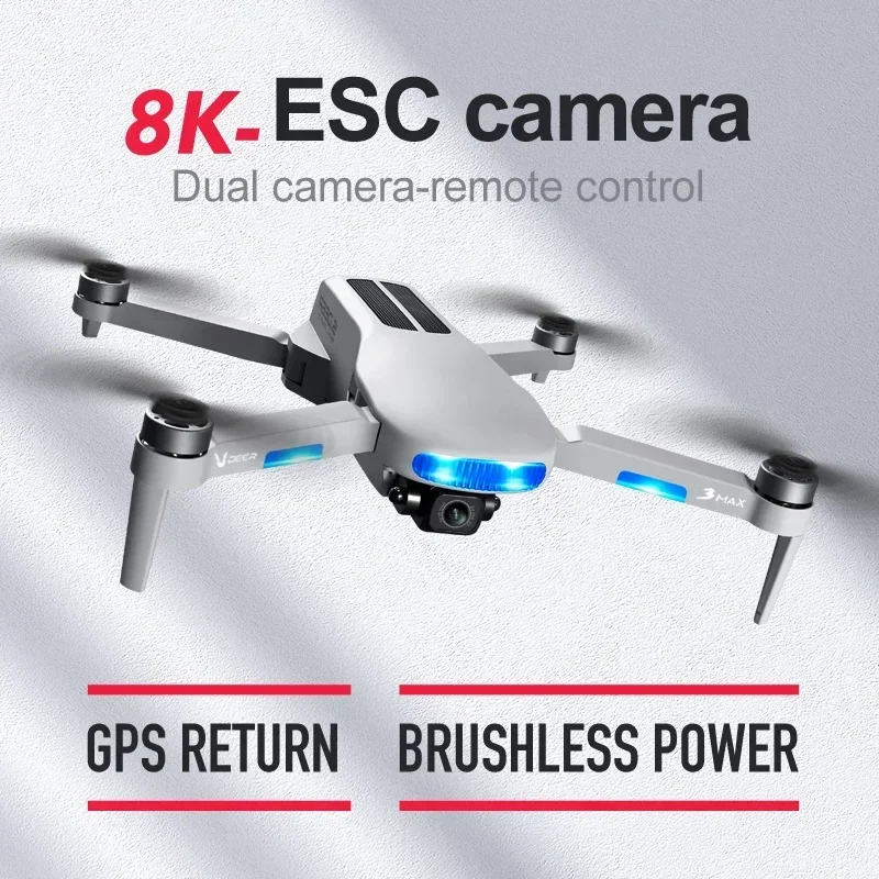 LU3 Max Drone 8K HD ESC 5G Wifi FPV Оптичен Поток Сгъваеми RC Квадрокоптер Професионална Камера Въздушна Dron Toy