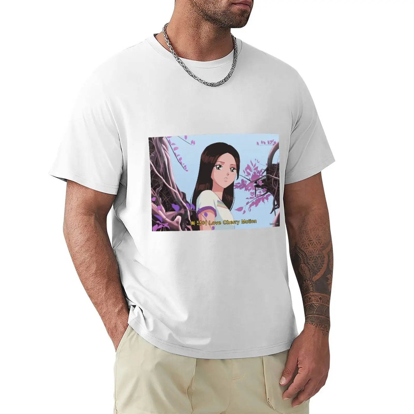 LOONA Choerry - тениска с аниме Love Cherry Motion 90-те, блуза, тениска, дизайнерска тениска за мъже