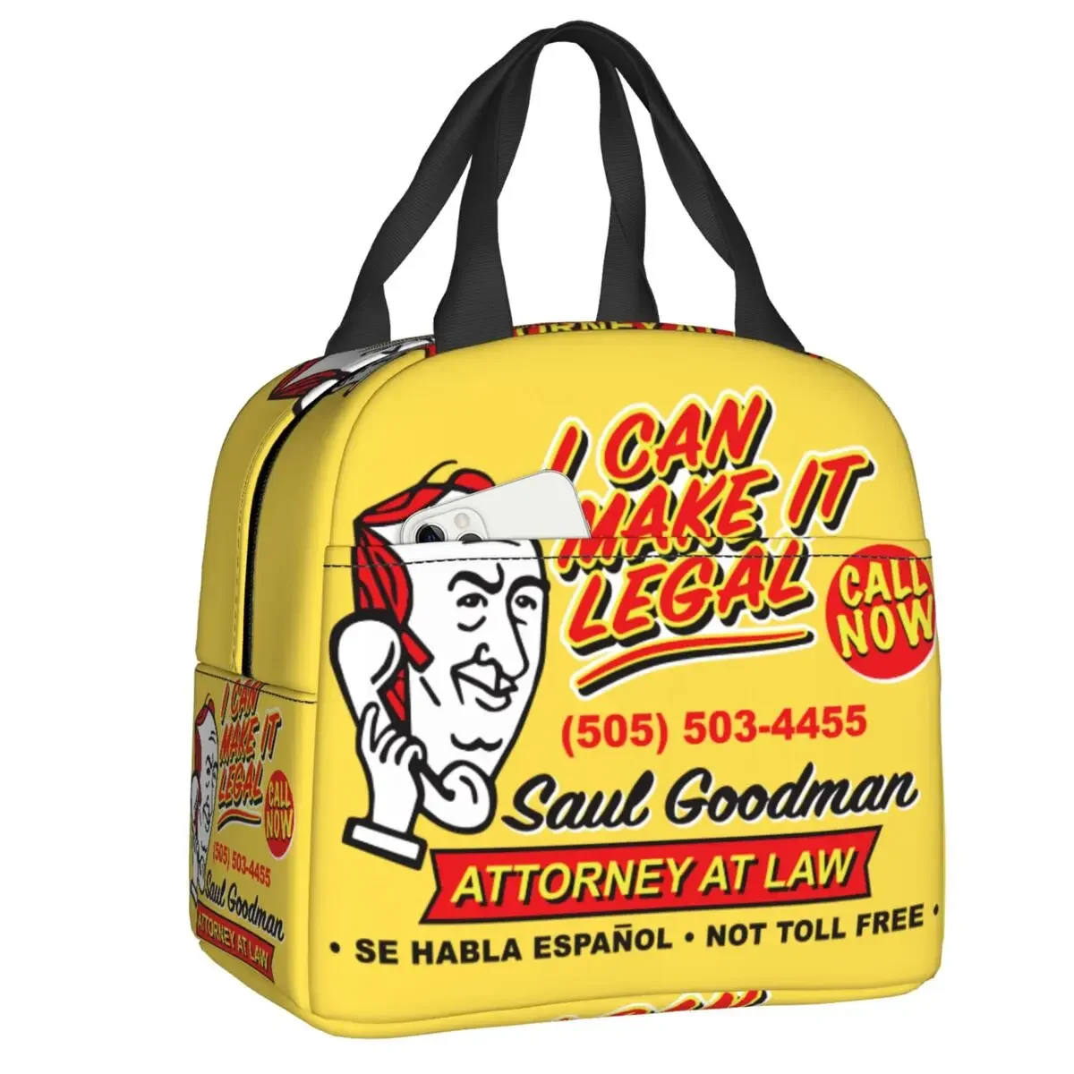 2023 Нова Термоизолированная чанта за обяд Better Покана Saul Женствена чанта за обяд Saul Гудман с възможност за повторна употреба за училищната Кутия за съхранение на храна