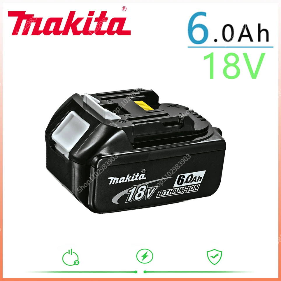 100% Оригинална Батерия 18V Makita 6.0 Ah С Led Литиево-йонна Акумулаторна Батерия BL1860B BL1860 BL1850 Makita За електрически инструменти