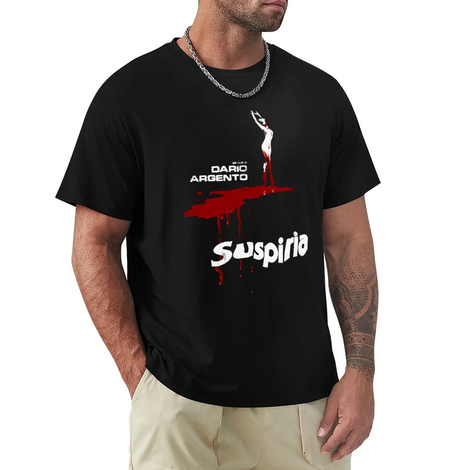 Тениска Suspiria Blood Pool, летни дрехи, дрехи в стил хипи, черни тениски за мъже