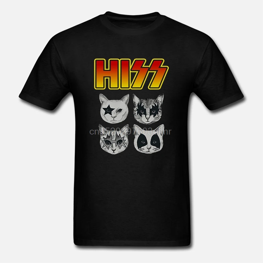 Забавна мъжки t-shirt, бяла тениска, тениски, Черна тениска, за мъже класически, Цвъртящ Забавни котки, Котенца, Рок-фатална тениска (2)