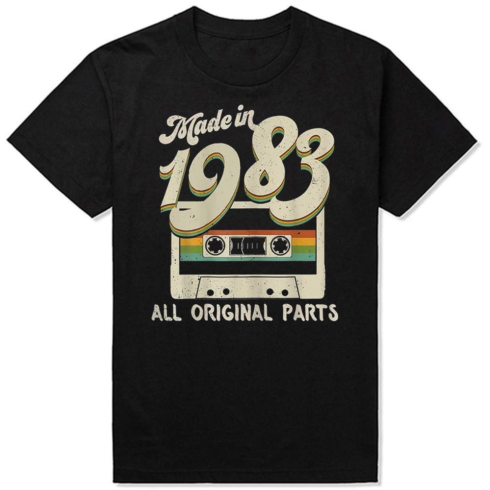 Направено през 1983 г., лимитирана серия Тениска като подарък за рожден ден за мъже Памучни тениски 40-годишна давност Тениска с къс ръкав Идея за подарък Върховете