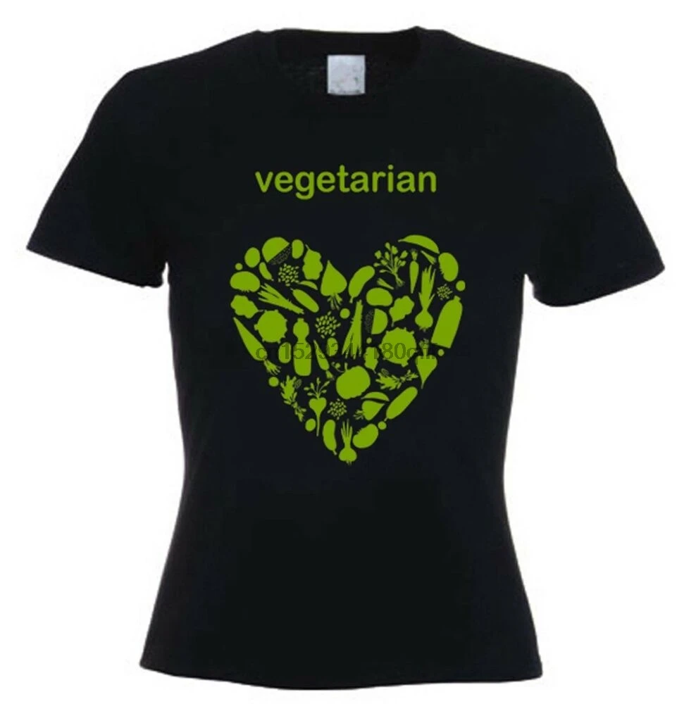 ТЕНИСКА С ЛОГОТО на VEGETARIAN СЪРЦЕ - Вегетариански Veggie Animal Rights - Избор на цветове