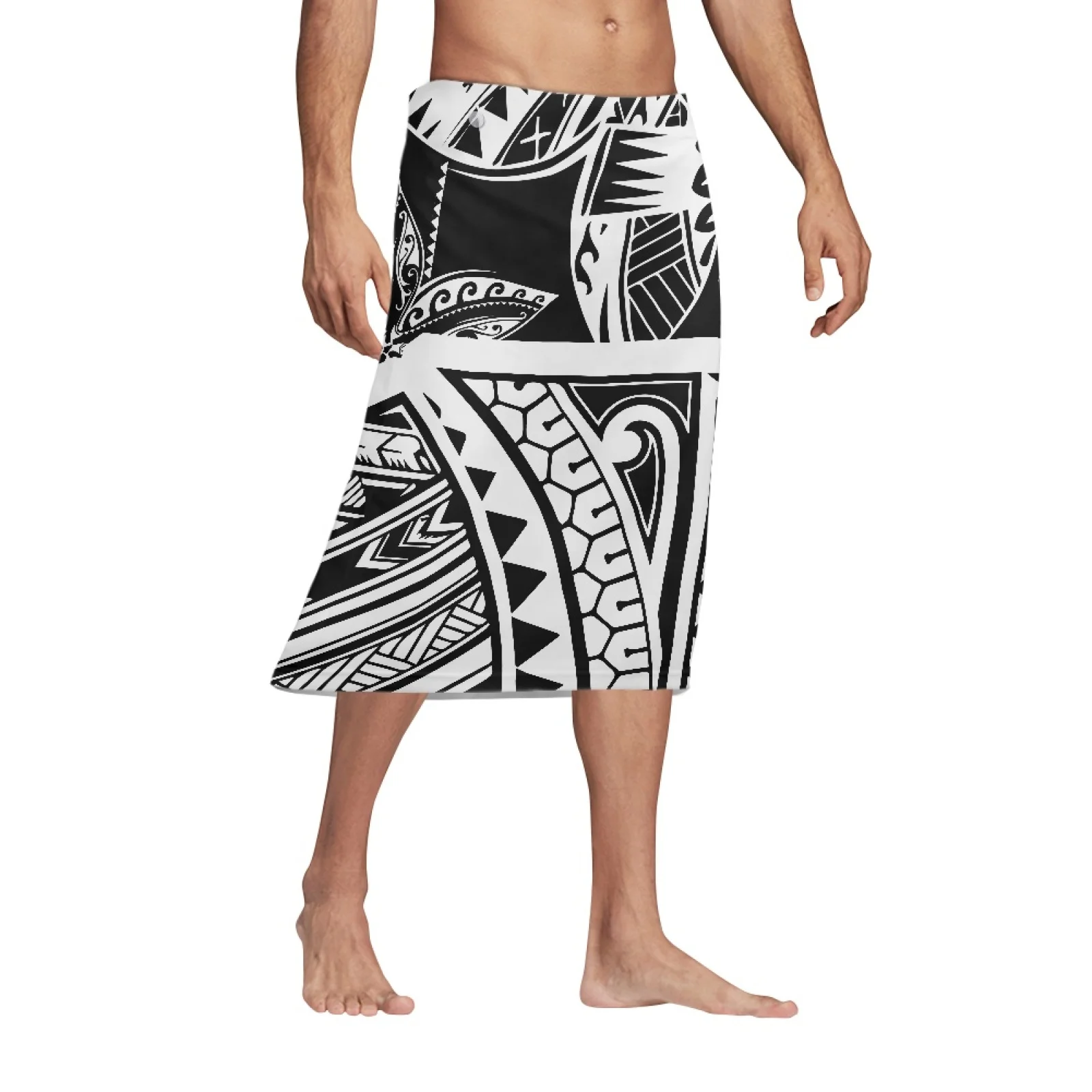 Полинезийски Tribal Понпей Тотем Татуировка Щампи Нови Летни Мъжки Вентилирани Празнични Плажни Поли За Партита Мъжки Красива Градинска Пола