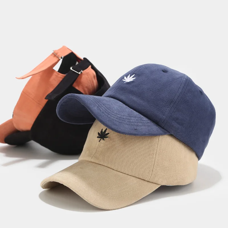 Новата модерна бейзболна шапка с кленов лист, Мъжки и Дамски Очарователен бейзболна шапка с коноп лист, Солнцезащитная шапка за пътуване, продажна Шапка