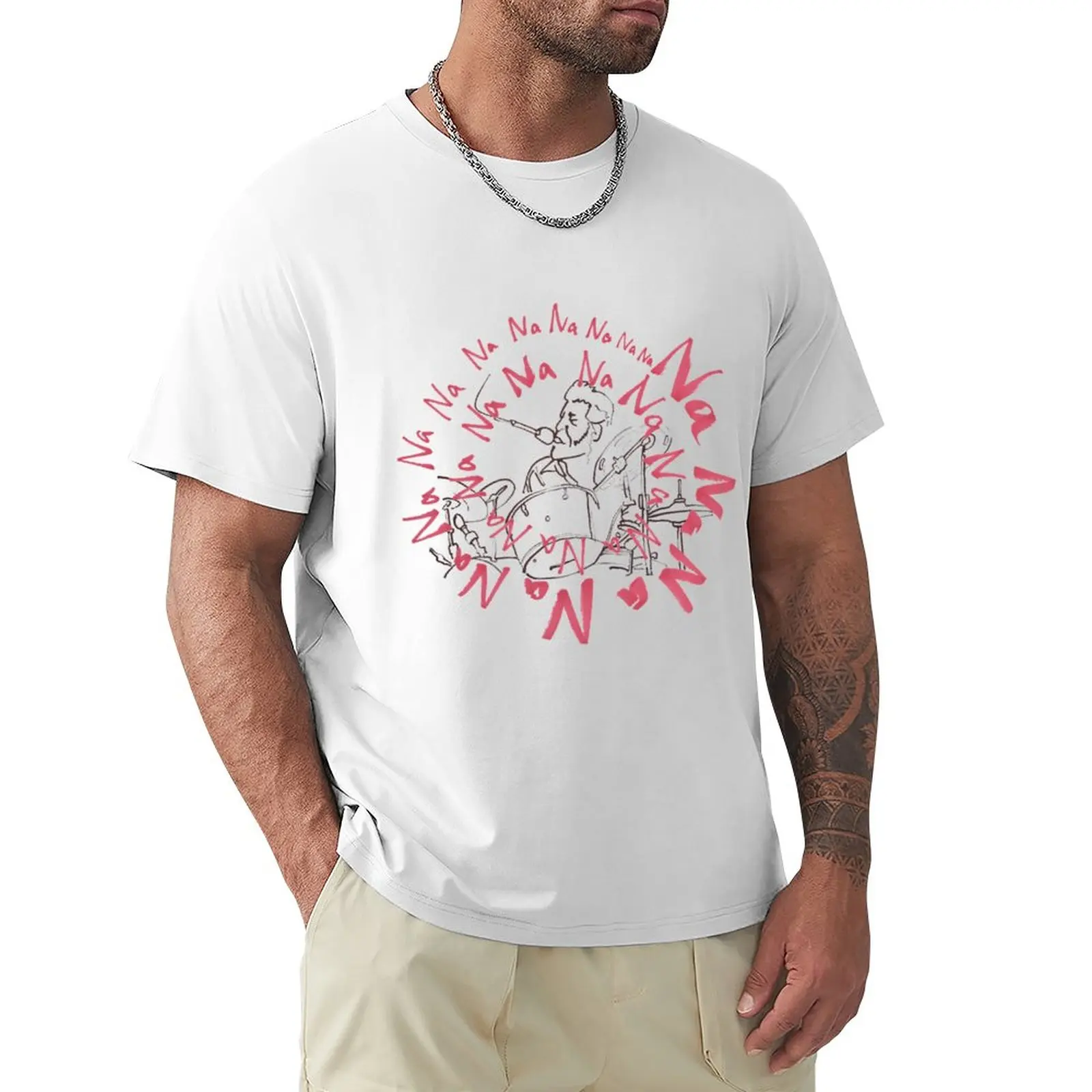 Тениска с поющим барабанист Левоном Хелмом, скъпа облекло, тениски, тениски за мъже