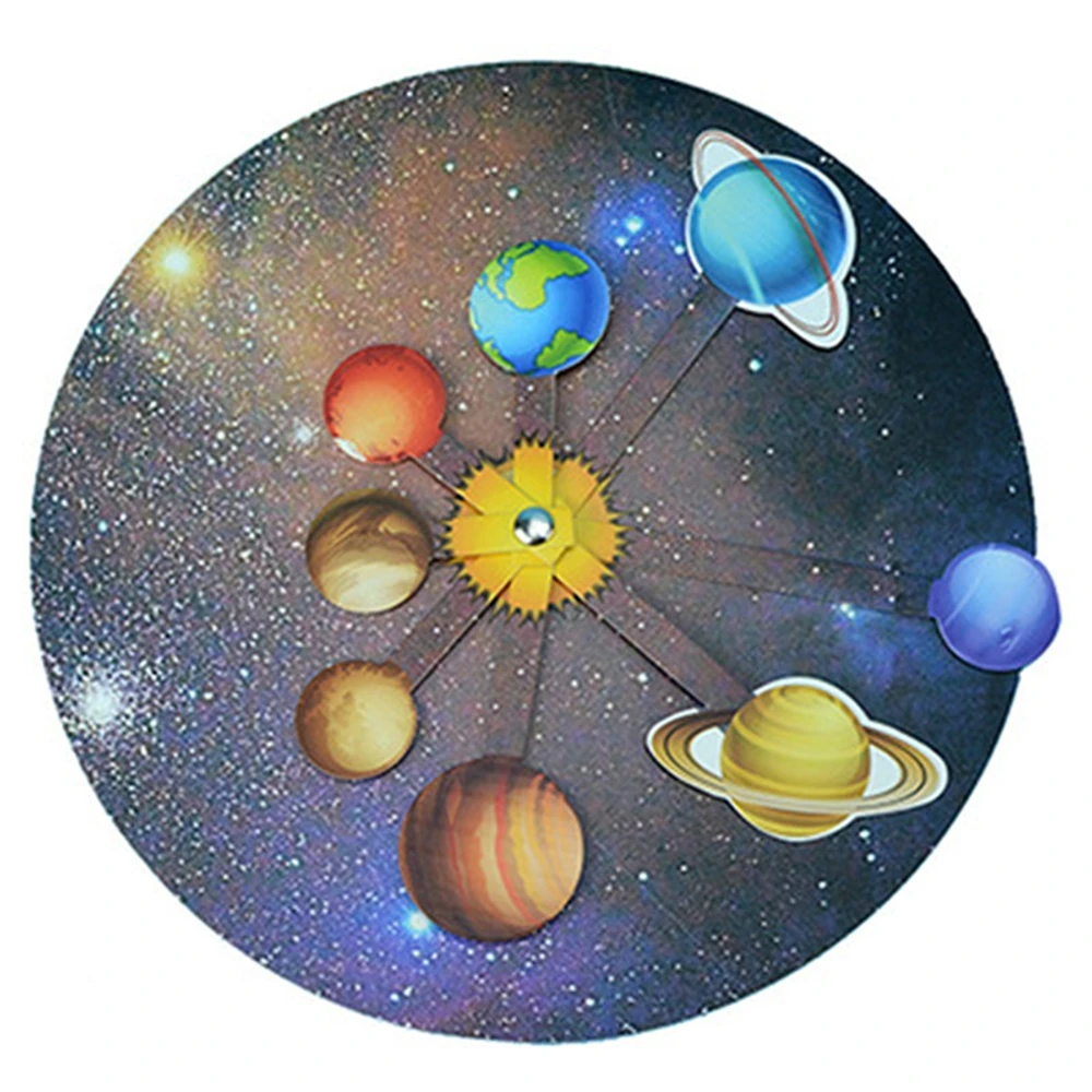 Направи си САМ Kit Технология на Астрономията е Наука Слънчева Система, Осем Планети Събрана Въртящата модел Fantacy Парна Играчка за деца