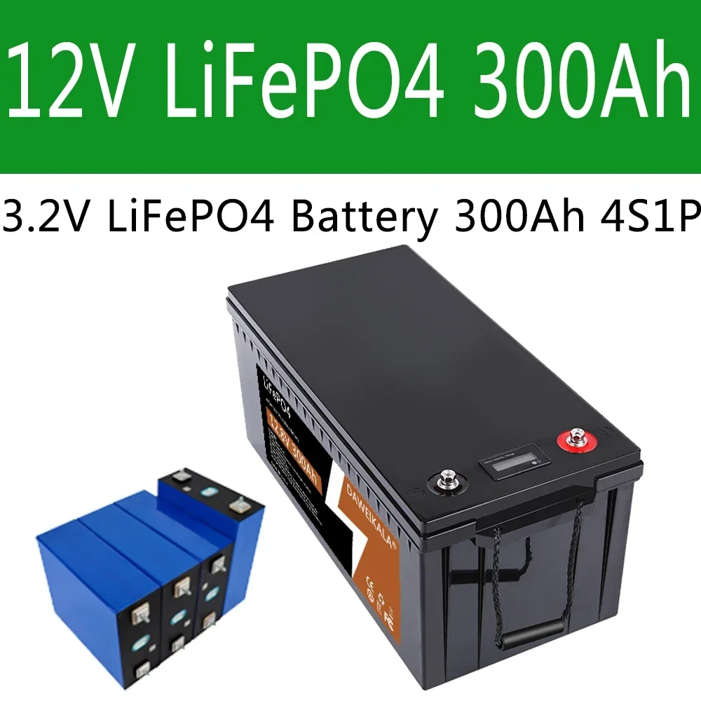 Батерия LiFePO4 12V 300Ah Вградена Литиево-железен Фосфат елементи на BMS За Подмяна на по-Голямата част резервно копие на източник за домашно съхранение на енергия