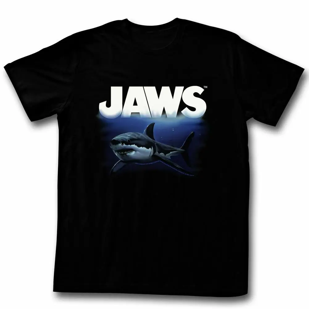Тениска за възрастни Jaws Deep Blue Sea Black