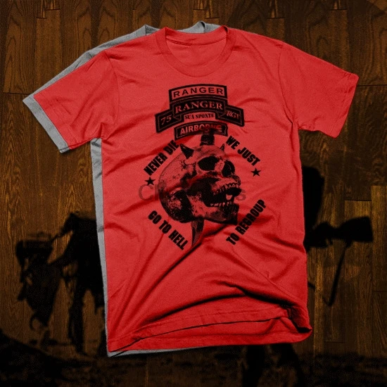 Тениска Army Ranger, ветеран Иракско-Афганистанската война, памучен тениска, на новост