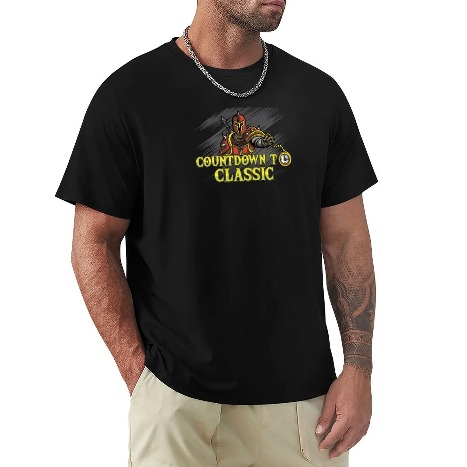 Тениска с обратното броене на времето до класическата разпродажба, однотонная тениска, тениска с графичен дизайн, мъжки t-shirt