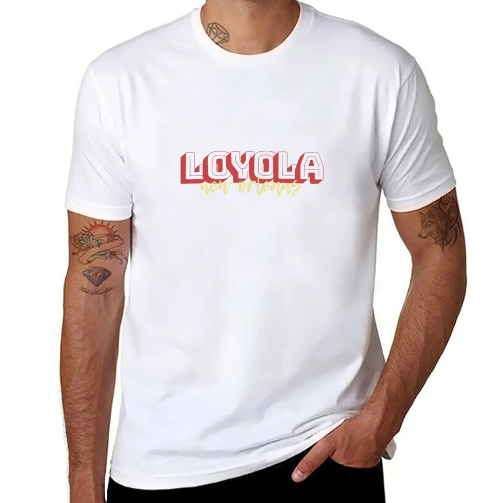 Нова тениска Loyola New Orleans, спортни ризи, бели тениски за момчета, тениски оверсайз за мъже