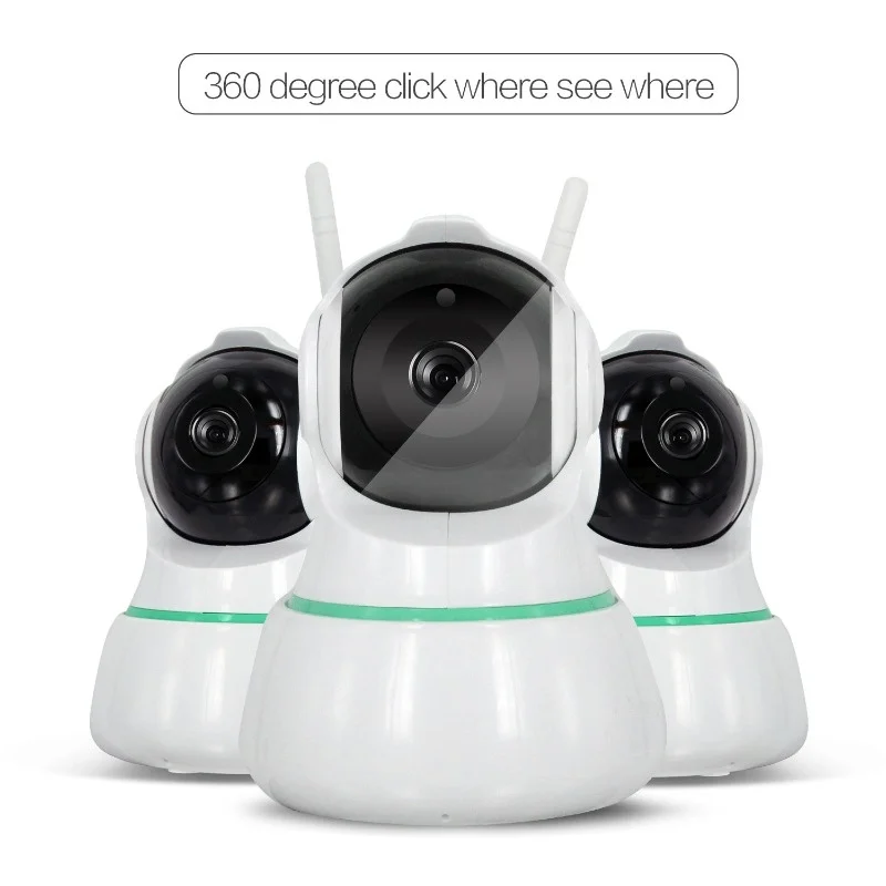 Безжична мрежа wi-fi 360Eyes, камера с висока разделителна способност, Инфрачервено нощно виждане, дистанционно наблюдение, машина за разклащане на главата Производител D