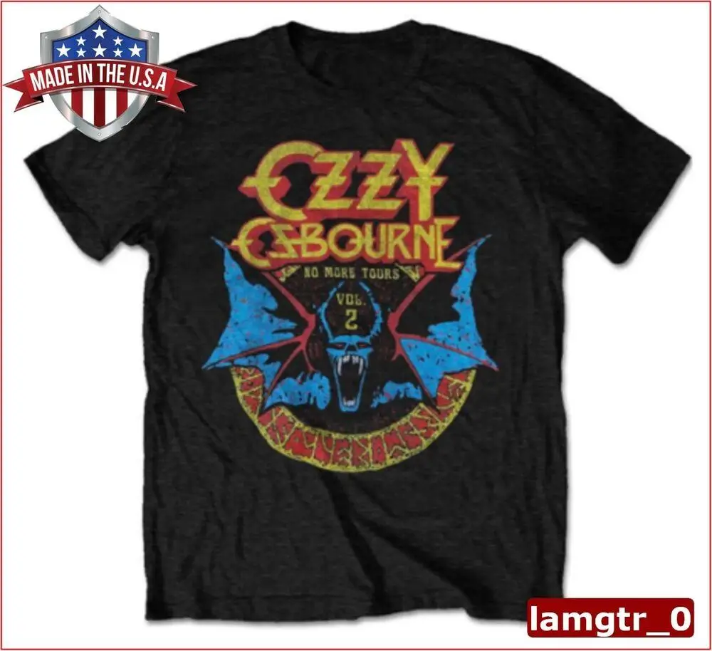 Тениска с логото на Ozzy Osbourne Прилеп Circle, концерт на рок-група от 100% памук, ПРОИЗВЕДЕНО В САЩ