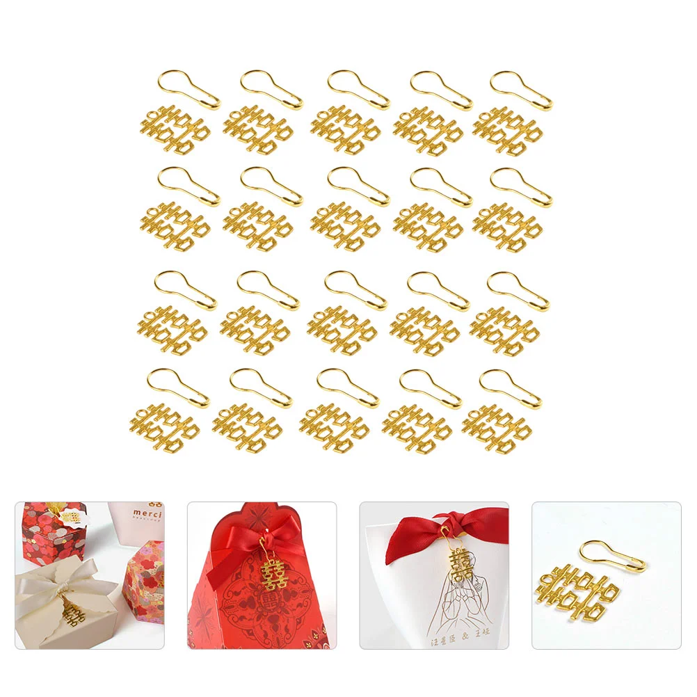 50 Китайските Сватбени Декоративни Символа Xi Чанта за Бонбони Окачване Украса на Коледната Елха