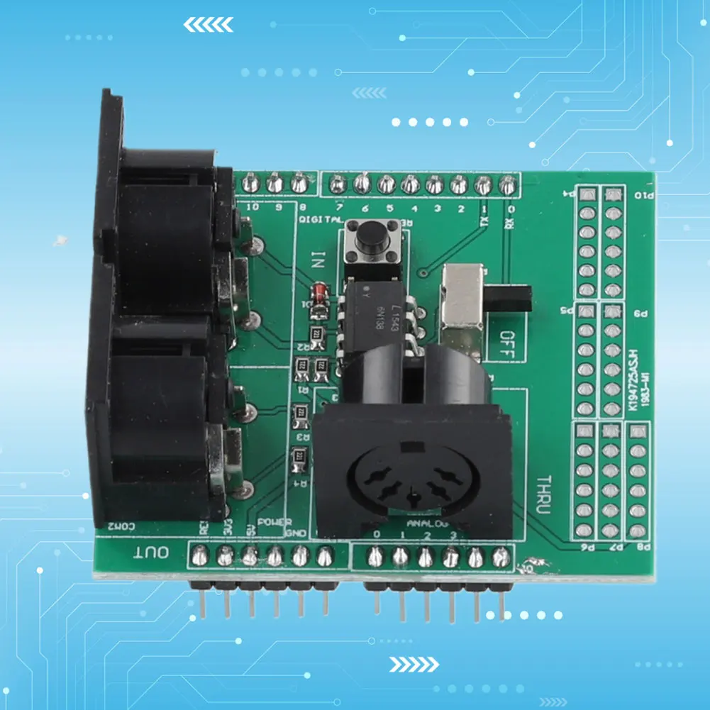 MIDI Shield Такса адаптер цифров интерфейс Модул стартиране / превключвател PGM Преходна плоча цифров интерфейс за Висока резолюция за R3 AVI PIC