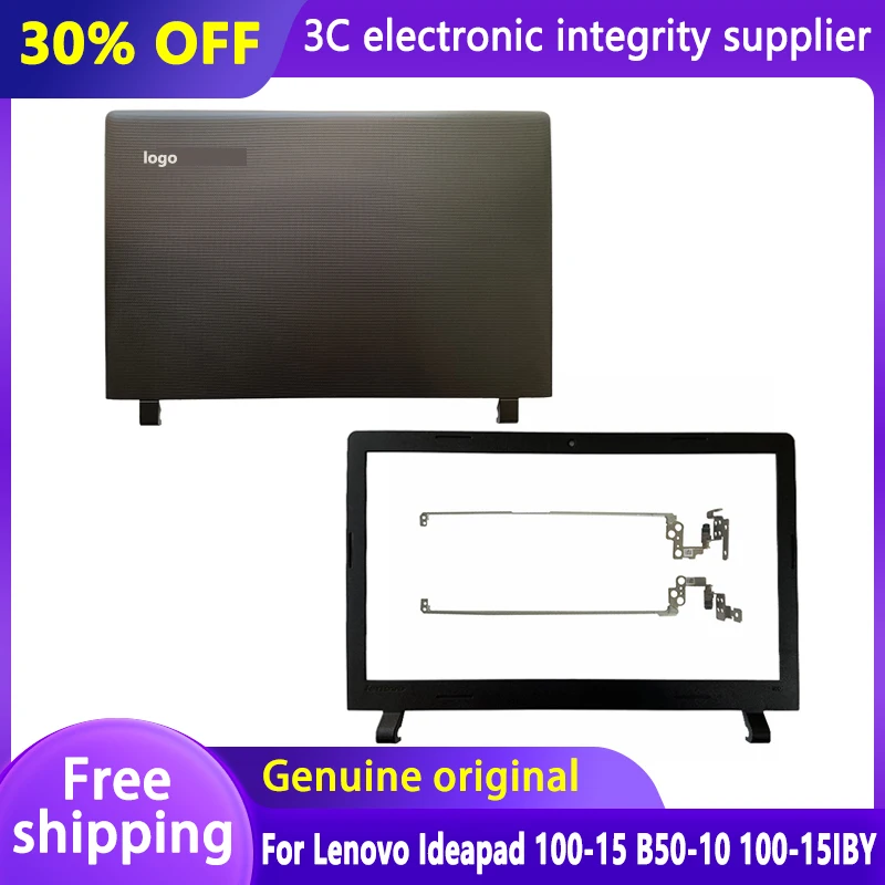 Нов Лаптоп Lenovo Ideapad 100-15 В50-10 100-15IBY Задната част на капака на LCD дисплея на Предната Рамка LCD Панти L & R Горната Рамка на Задния капак на Корпуса Черен